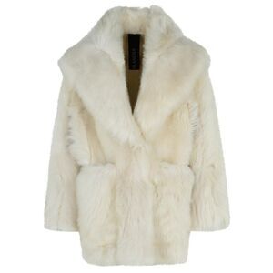 Blancha Milky White Sheepskin Coat Women